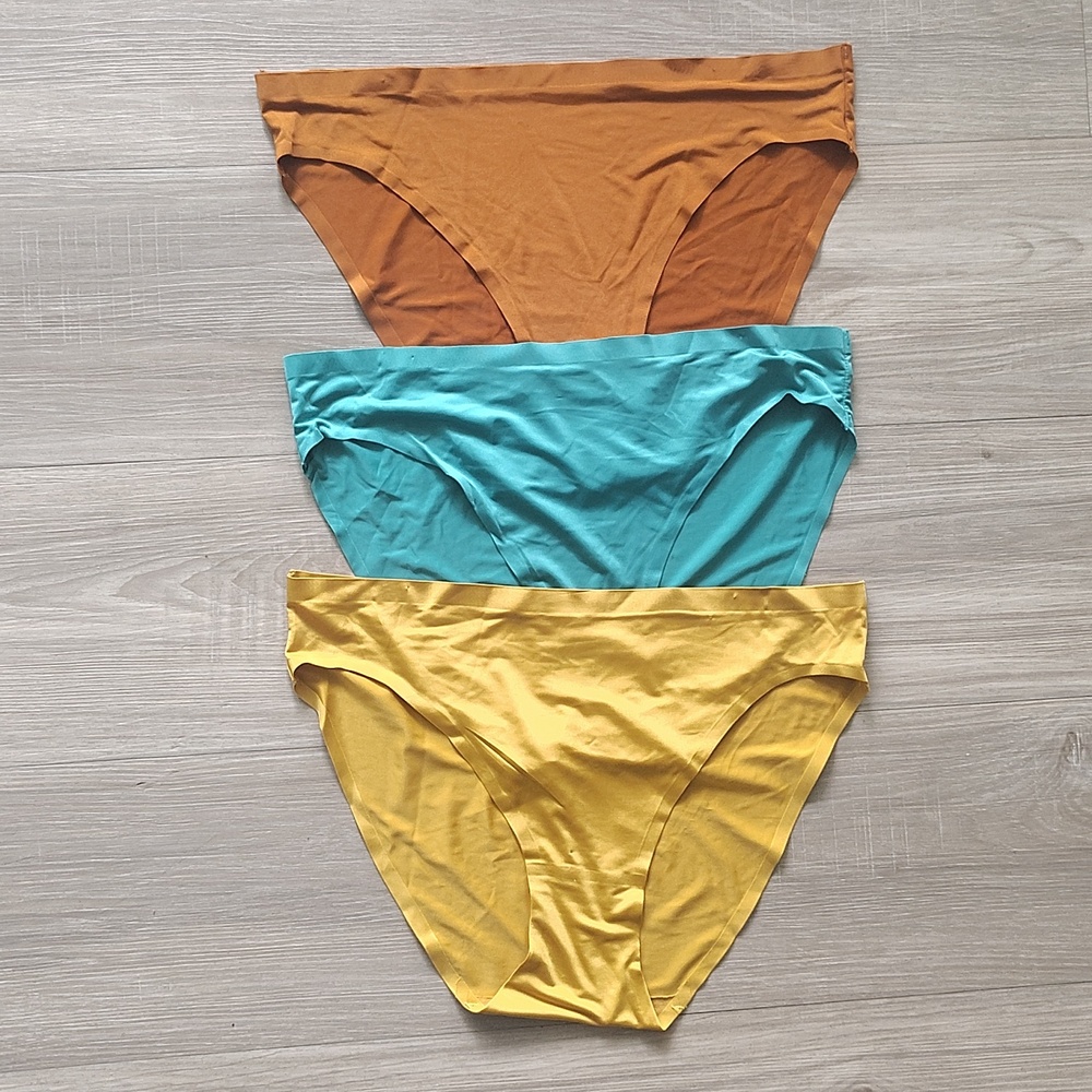NWOT 3-Pack Women’s Cotton Bikini Briefs in Mustard, Rust & Teal